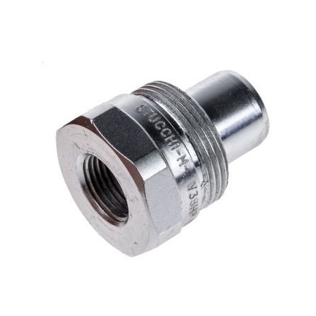 Stucchi ENERPAC/Hydraulic Jack Interchange Coupling, 10000 PSI, 3/8 NPTF Thread, 3/8 NPTM 237478